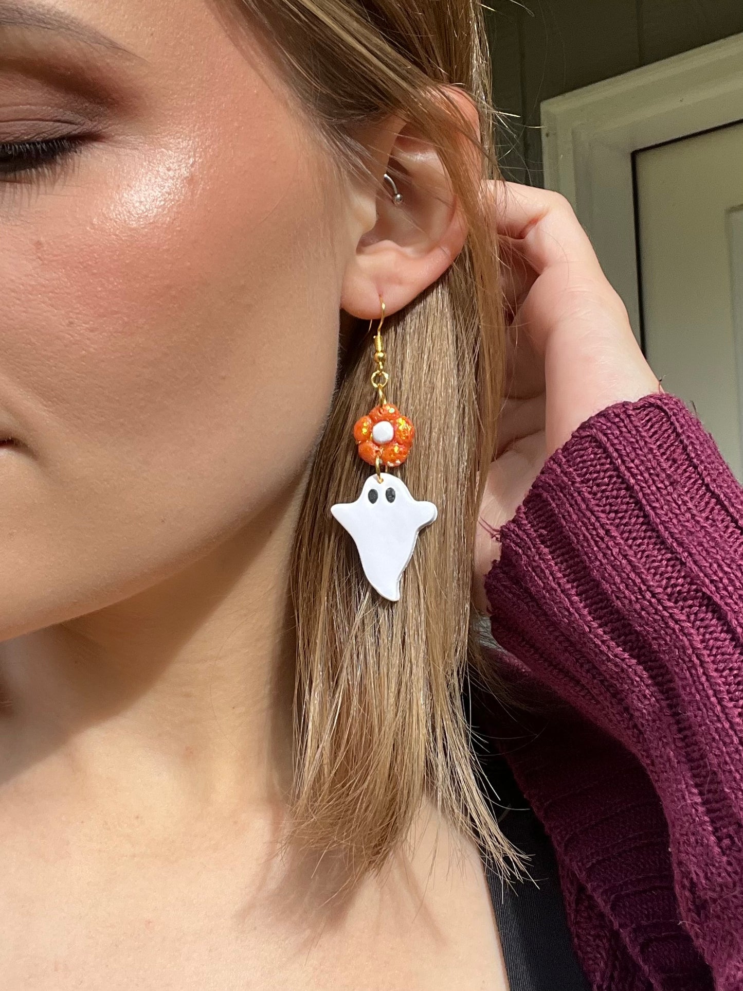 Ghost Flower Earrings