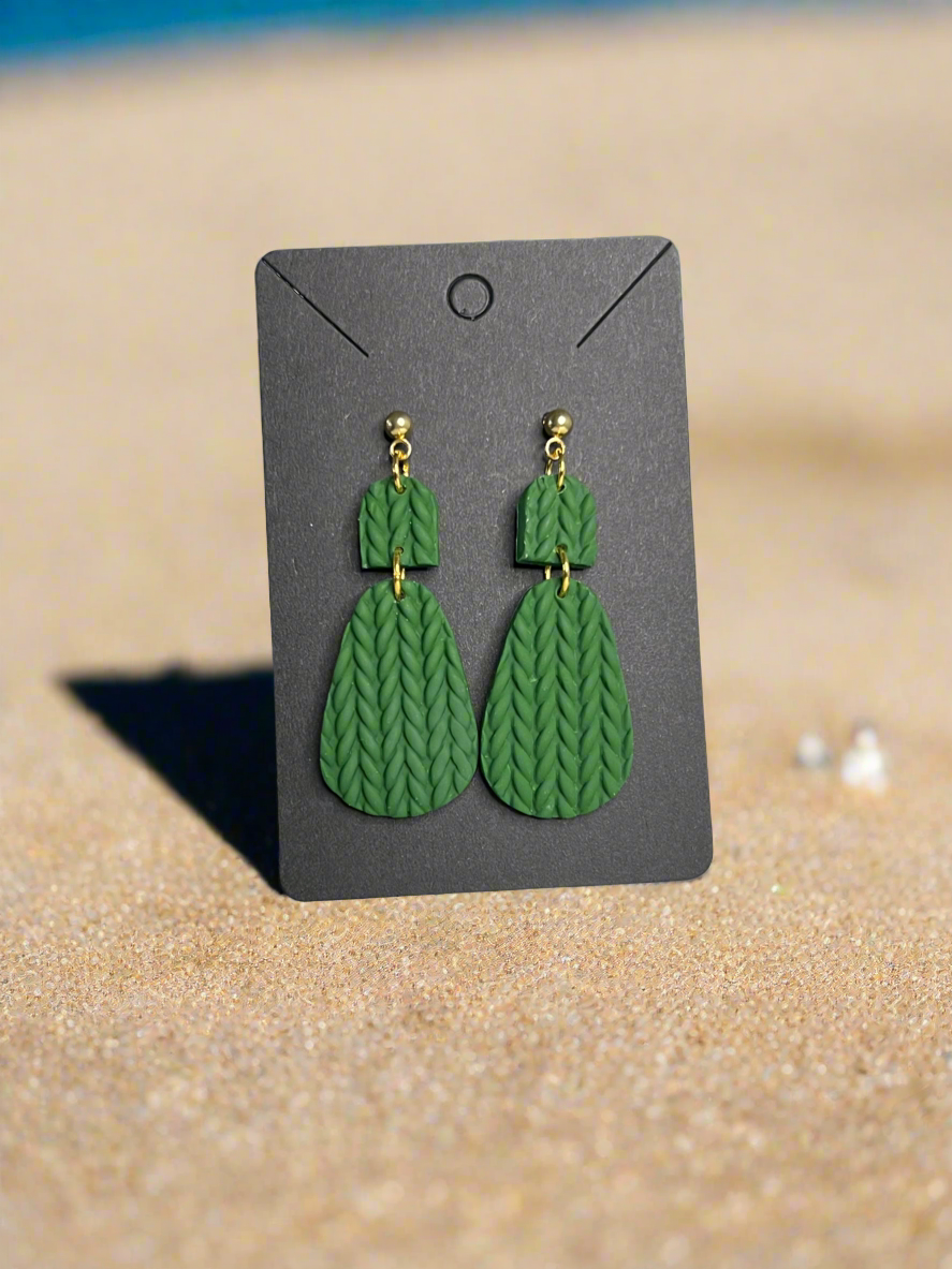 Sweater Knit Polymer Earrings