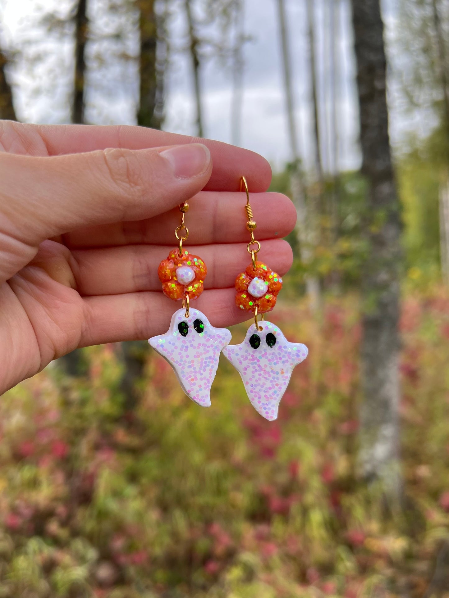 Ghost Flower Earrings