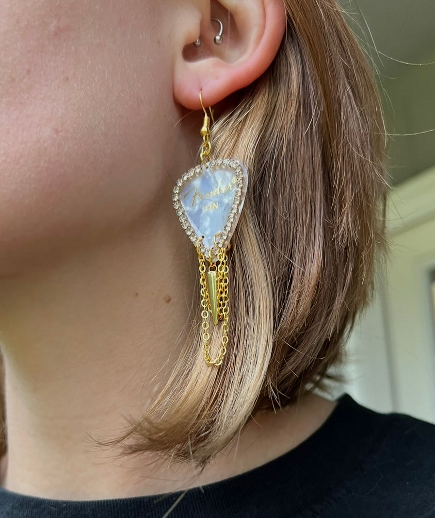 Pour Some Sugar On Me - Guitar Pick Earrings