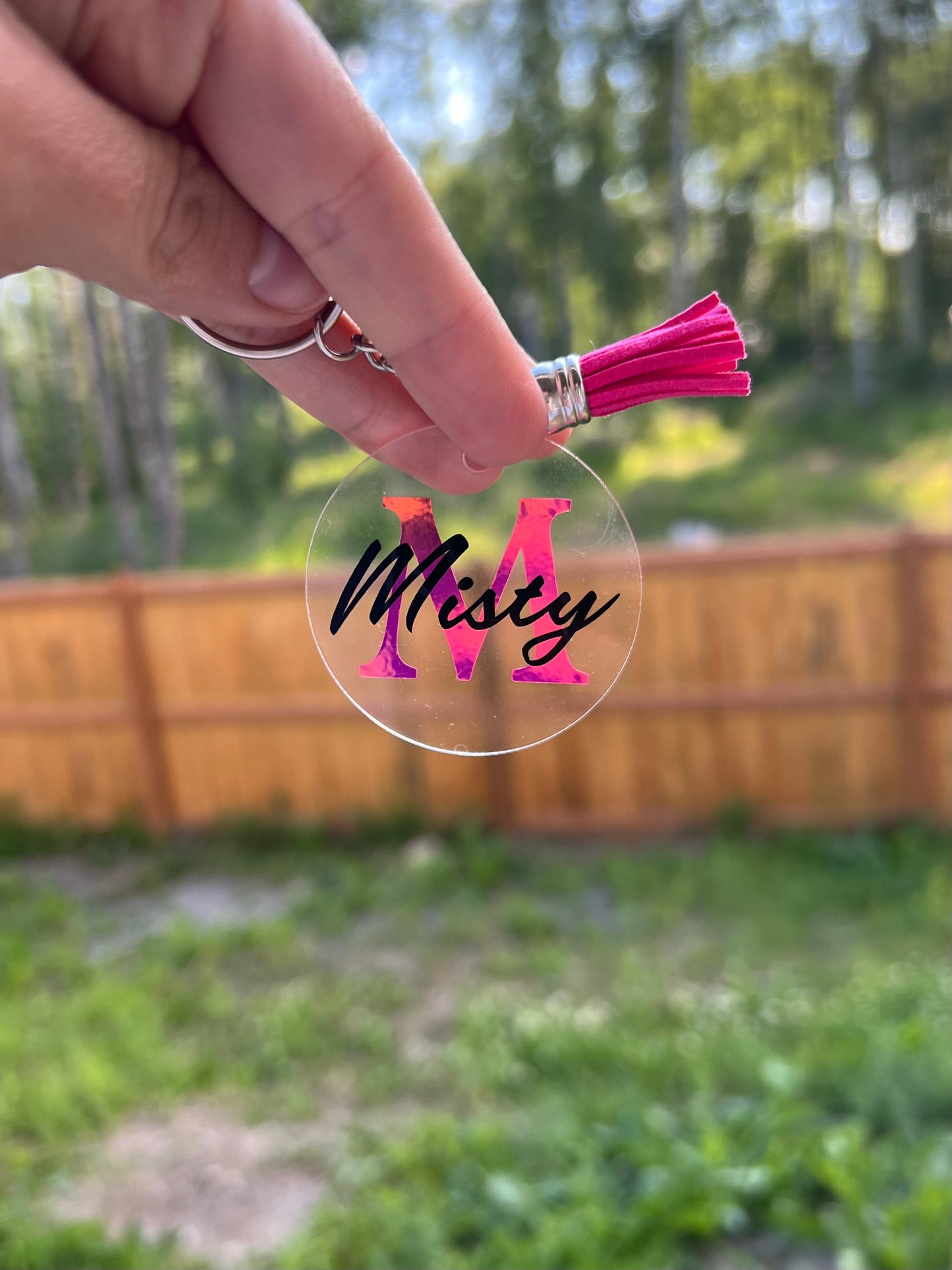 Letter Block Name Keychain - Acrylic