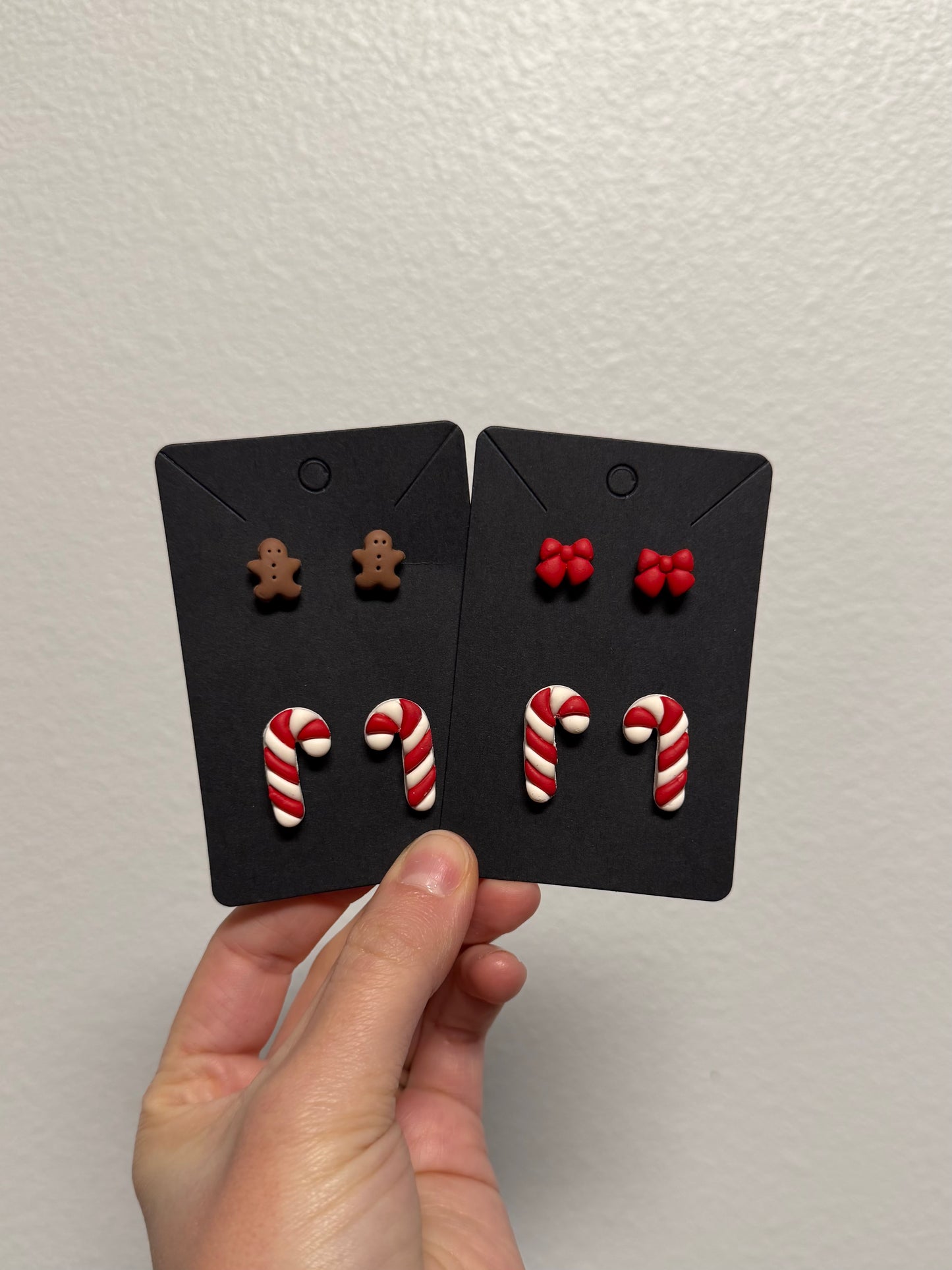 Candy Cane Lane Polymer Clay Stud Bundles