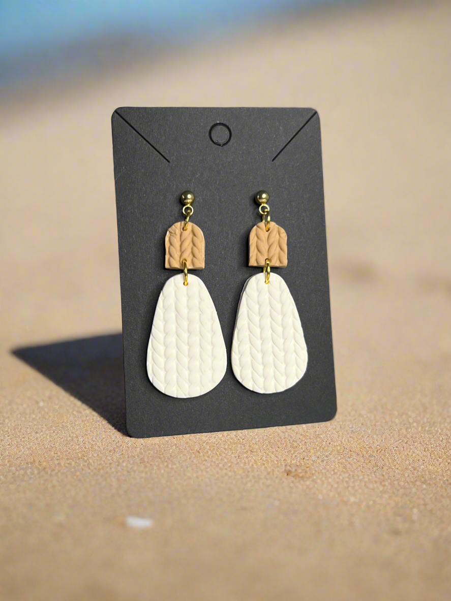 Sweater Knit Polymer Earrings