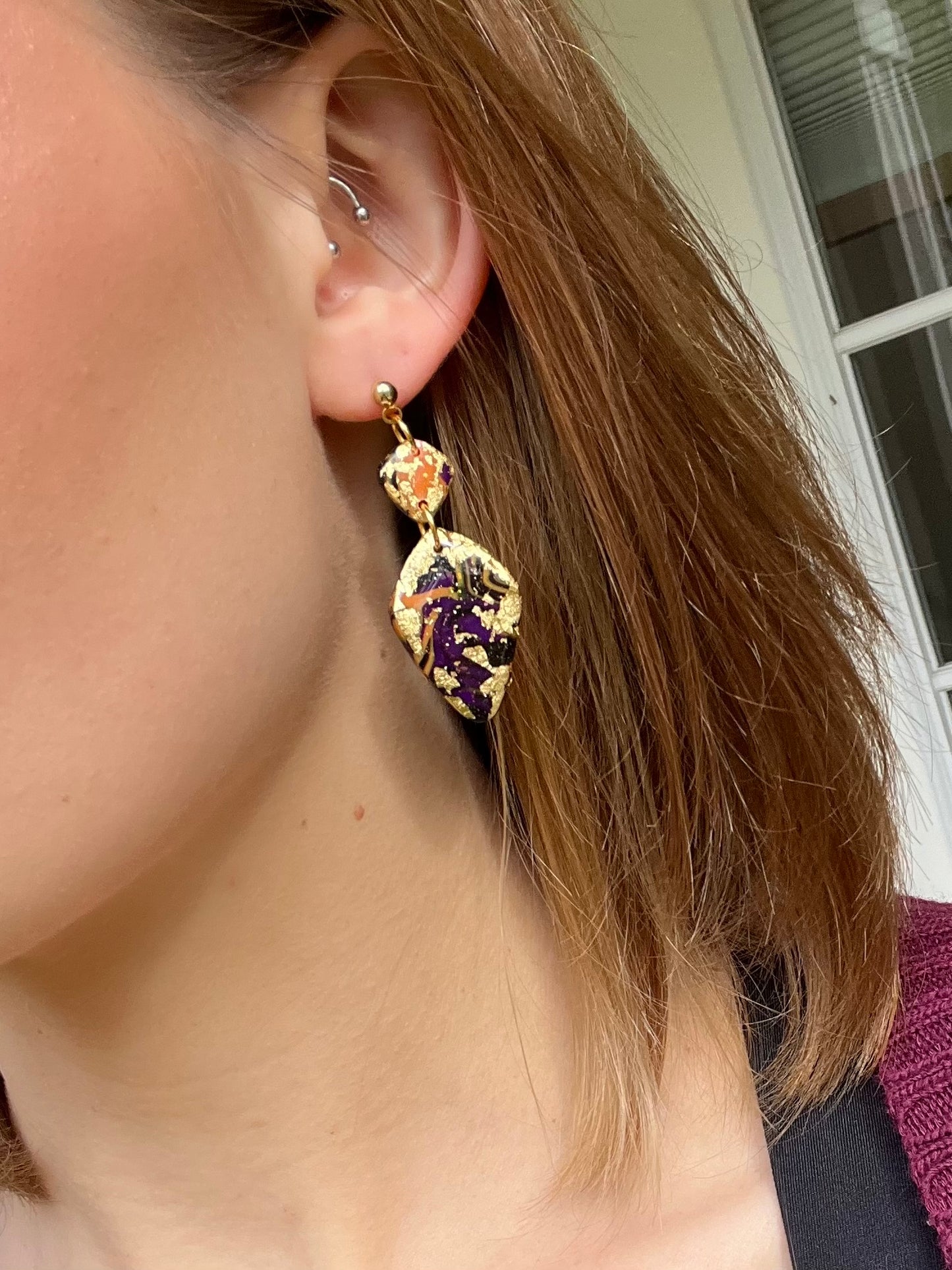 Spooky Marble Dangle Earrings