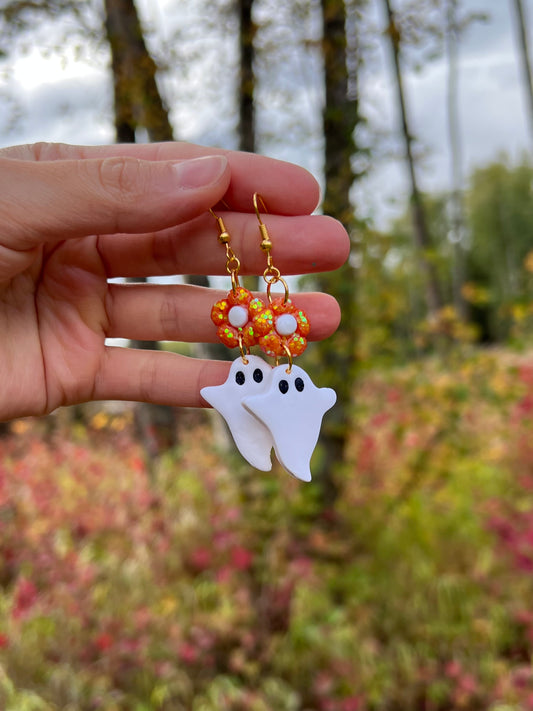 Ghost Flower Earrings