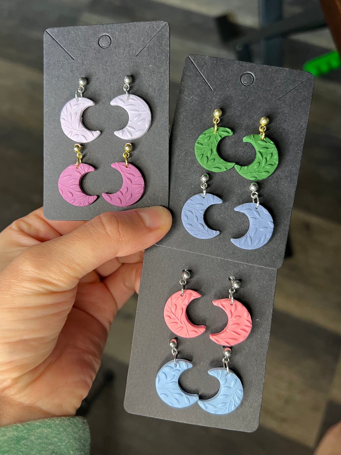 Textured Moon Earring Bundles