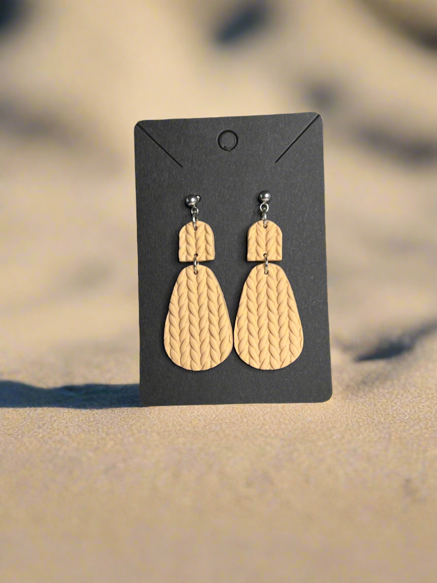 Sweater Knit Polymer Earrings