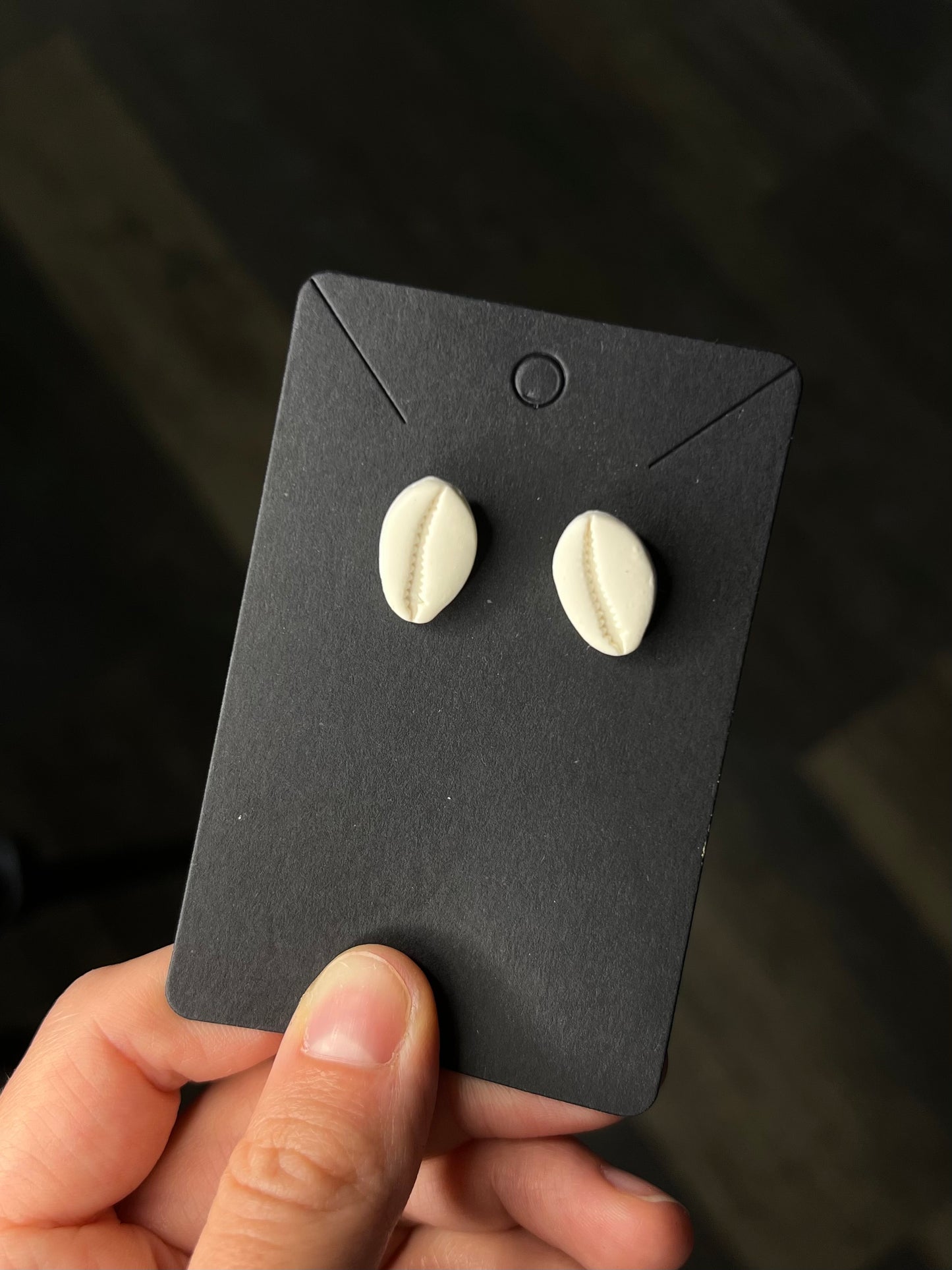 Cowrie Shell Stud Earrings