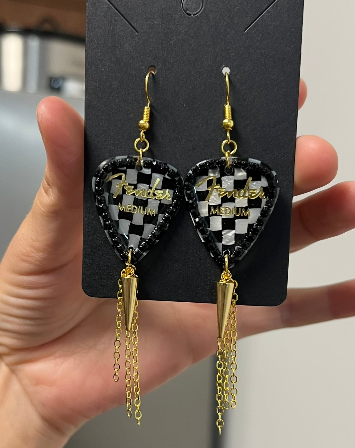 Bad Reputation-Guitar Pick Earrings